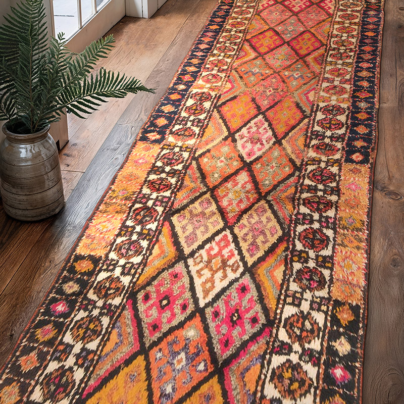 Alfombra Vintage de pasillo - 94 cm x 340 cm - K0071259