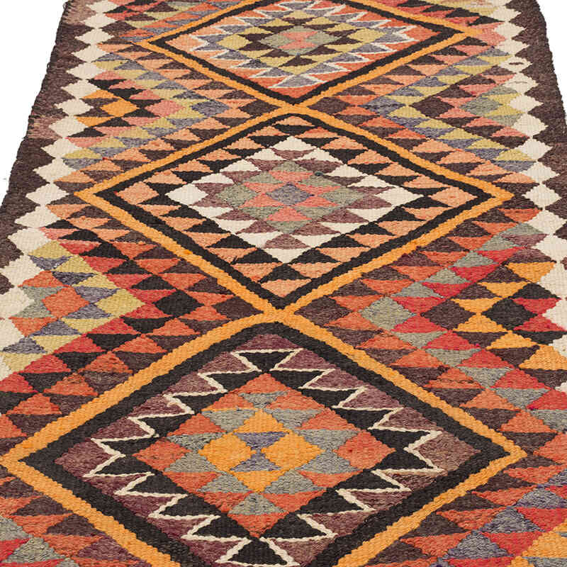 Vintage Tribal Kilim Runner - 2' 10" x 10' 2" (34" x 122") - K0071261