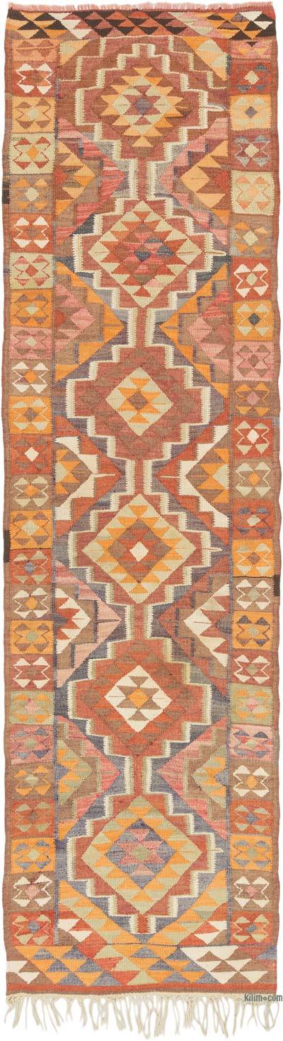 Vintage Anadolu Kilim Yolluk - 90 cm x 329 cm