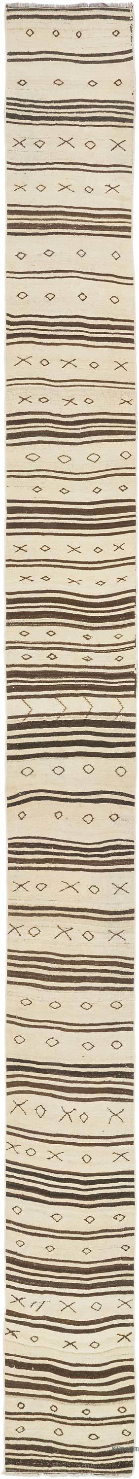 Vintage Turkish Kilim Runner - 2' 3" x 25' 7" (27" x 307")