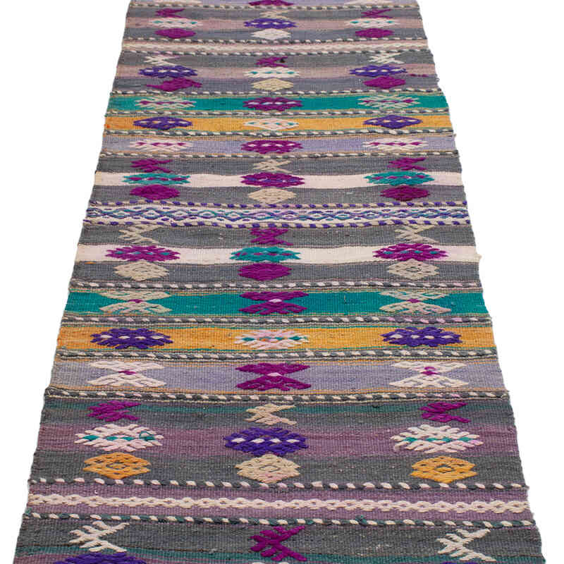 Vintage Turkish Kilim Runner - 2'  x 24' 1" (24" x 289") - K0071689