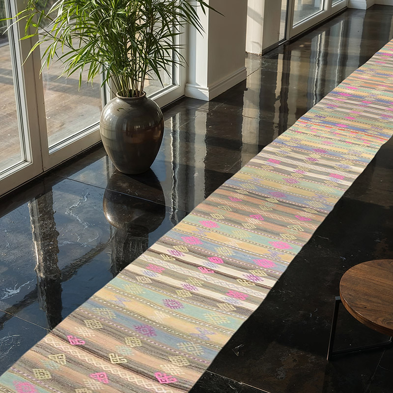 Kilim Vintage Turco de Pasillo - 66 cm x 721 cm - K0071698