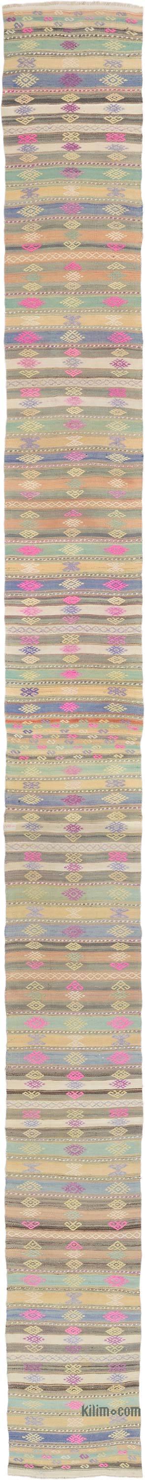Kilim Vintage Turco de Pasillo - 66 cm x 721 cm - K0071698