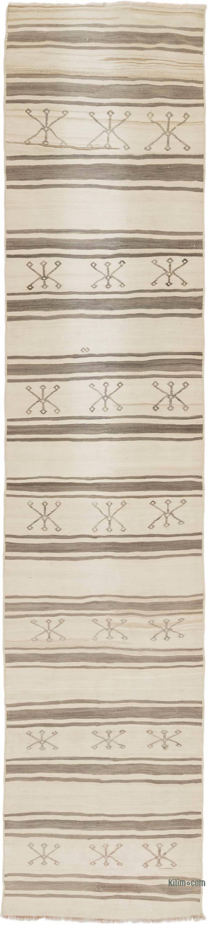 Vintage Turkish Kilim Runner - 2' 4" x 10' 10" (28" x 130") - K0071705