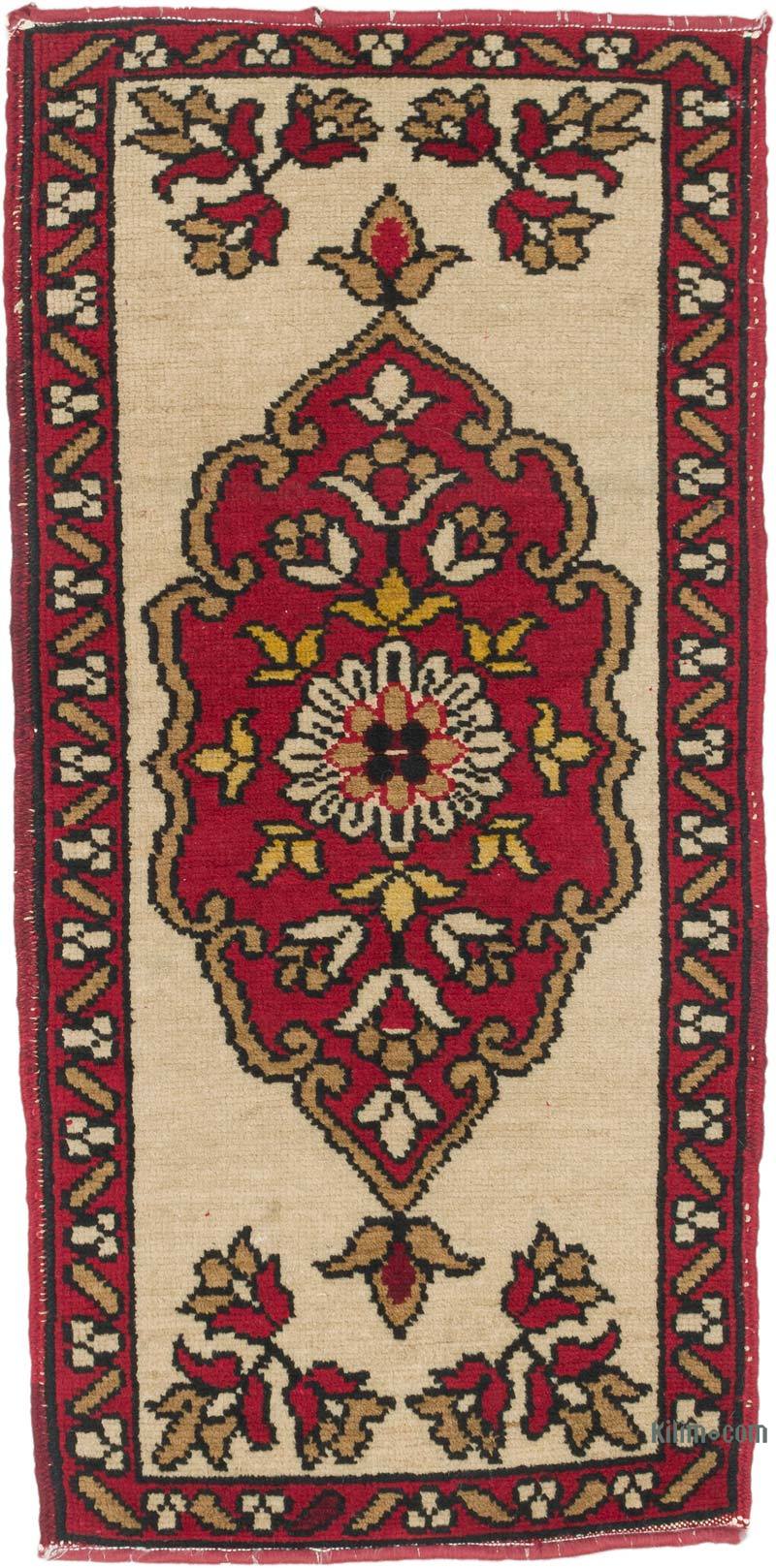 Alfombra Vintage Turca Anudada a Mano - 50 cm x 101 cm - K0071742