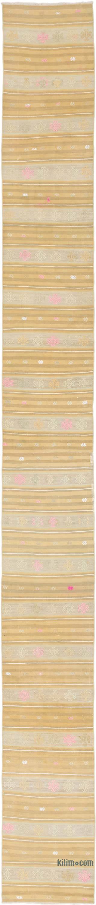 Vintage Turkish Kilim Runner - 2' 3" x 21' 8" (27" x 260") - K0071801