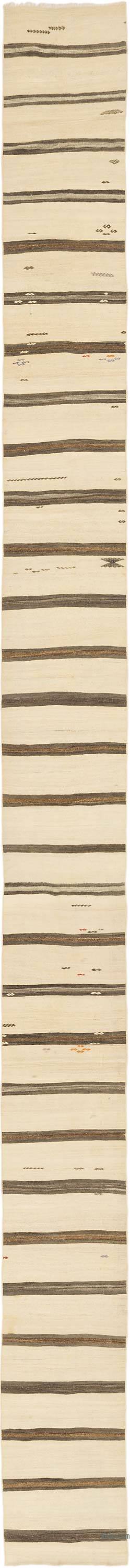 Vintage Turkish Kilim Runner - 1' 10" x 23' 2" (22" x 278")