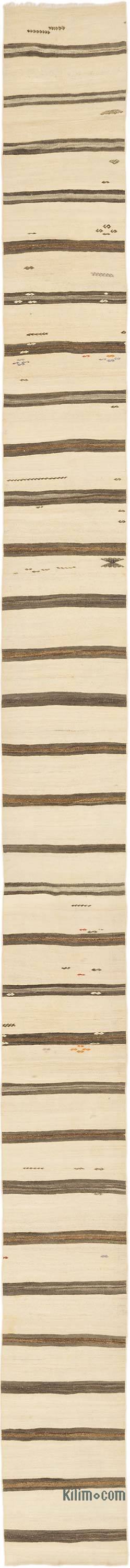 Vintage Turkish Kilim Runner - 1' 10" x 23' 2" (22" x 278") - K0071804