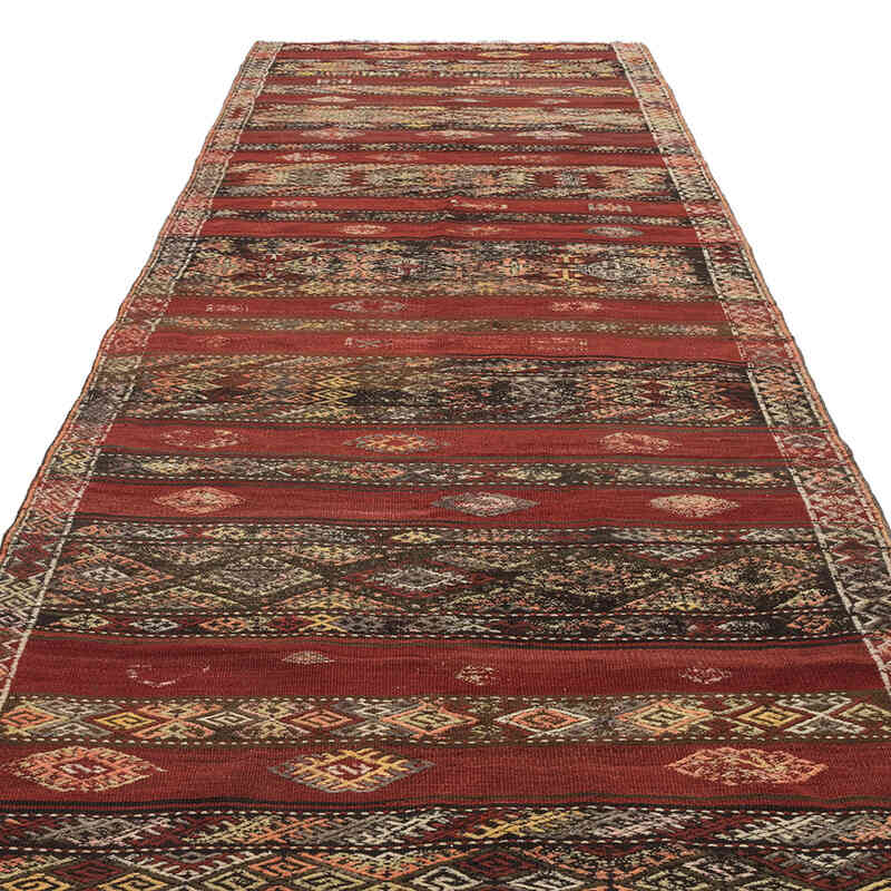 Vintage Sivas Kilim Runner - 4' 2" x 11' 4" (50" x 136") - K0071862