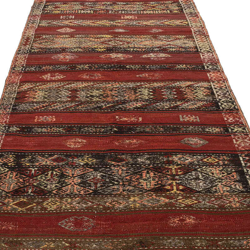 Vintage Sivas Kilim Runner - 4' 2" x 11' 4" (50" x 136") - K0071862
