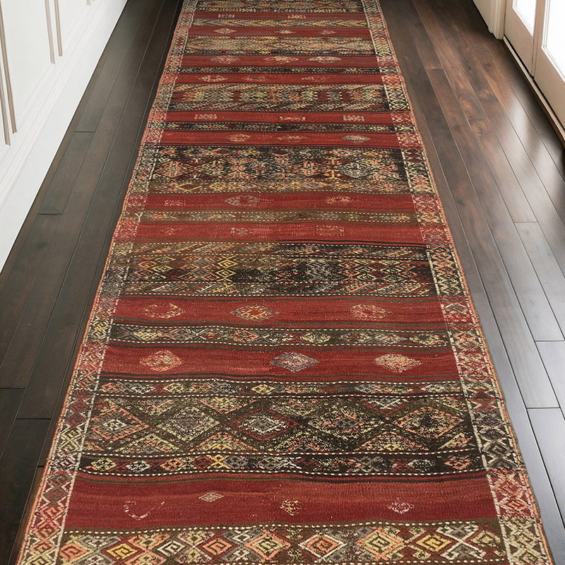 Vintage Sivas Kilim Runner - 4' 2" x 11' 4" (50" x 136") - K0071862