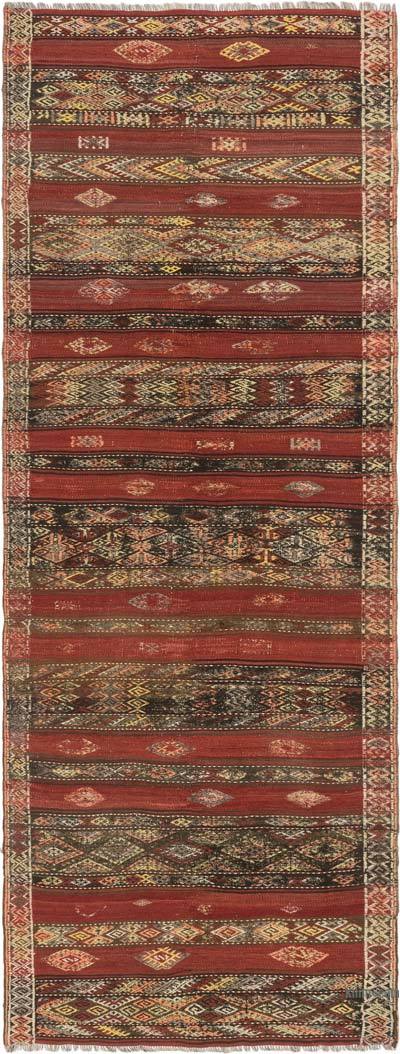 Vintage Sivas Kilim Runner - 4' 2" x 11' 4" (50" x 136")