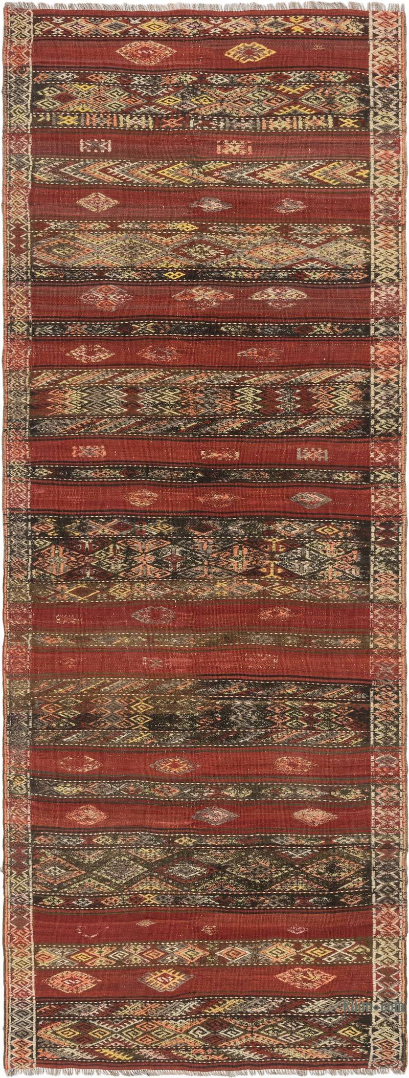 Vintage Sivas Kilim Runner - 4' 2" x 11' 4" (50" x 136") - K0071862