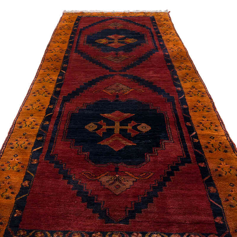 Vintage Turkish Hand-Knotted Runner - 3' 11" x 10'  (47" x 120") - K0071863