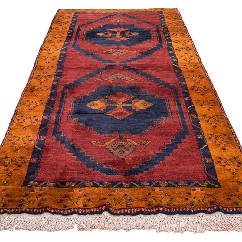 Vintage Turkish Hand-Knotted Runner - 3' 11" x 10'  (47" x 120") - K0071863