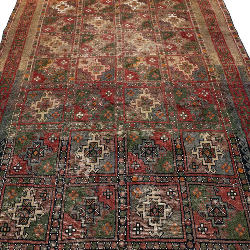 Alfombra Vintage Turca Anudada a Mano - 152 cm x 278 cm - K0071867