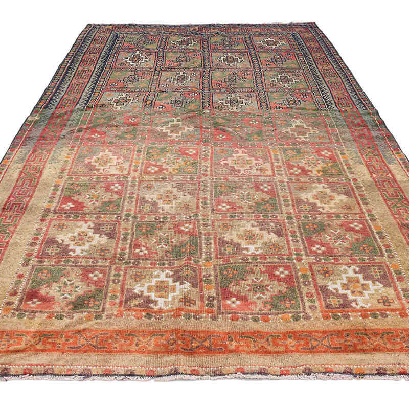 Alfombra Vintage Turca Anudada a Mano - 152 cm x 278 cm - K0071867