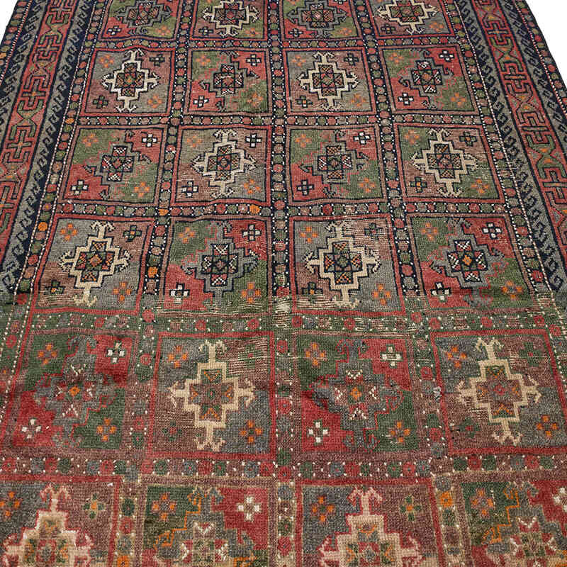 Alfombra Vintage Turca Anudada a Mano - 152 cm x 278 cm - K0071867