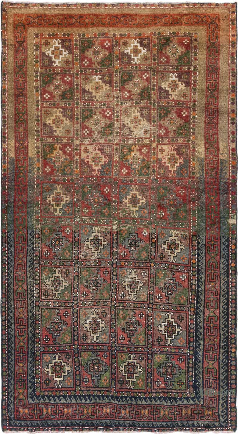 Alfombra Vintage Turca Anudada a Mano - 152 cm x 278 cm - K0071867