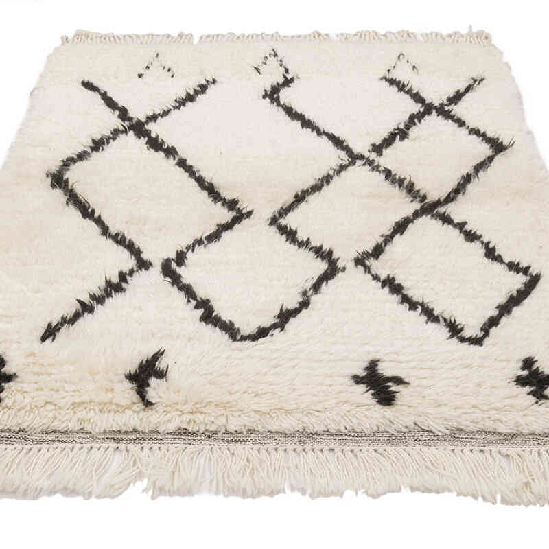 Nuevo  Alfombra 'Tulu' de estilo Marroquí Anudada a Mano - 105 cm x 130 cm - K0071875