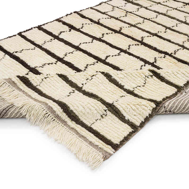 New Moroccan Style Hand-Knotted Tulu Rug - 6' 2" x 8' 10" (74" x 106") - K0071879