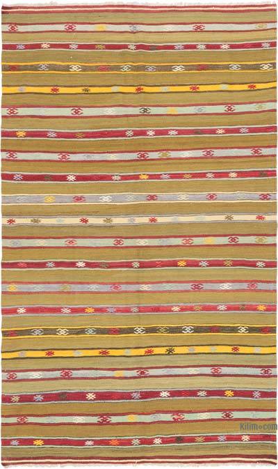 Vintage Fethiye Kilim Rug - 4' 11" x 8' 2" (59" x 98")
