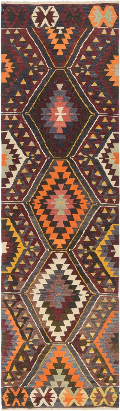 Vintage Balikesir Kilim Runner - 2' 10" x 9' 8" (34" x 116")