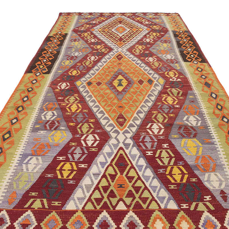 Vintage Bayburt Kilim Rug - 4' 11" x 11' 1" (59" x 133") - K0071905