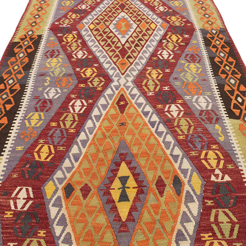 Vintage Bayburt Kilim Rug - 4' 11" x 11' 1" (59" x 133") - K0071905