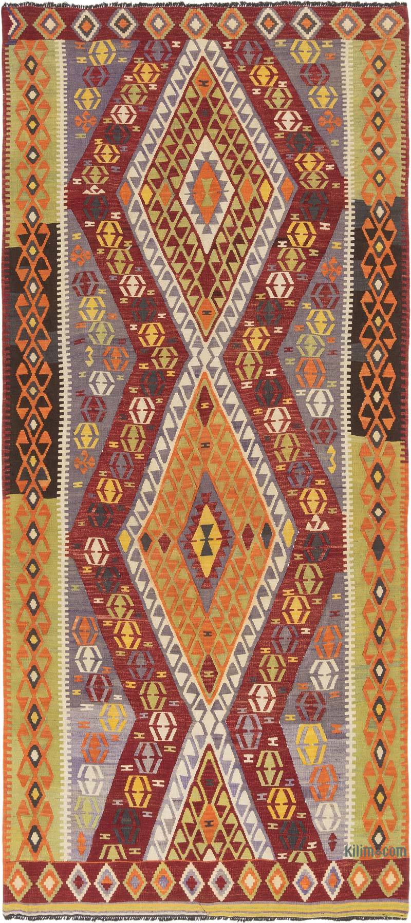 Vintage Bayburt Kilim Rug - 4' 11" x 11' 1" (59" x 133") - K0071905