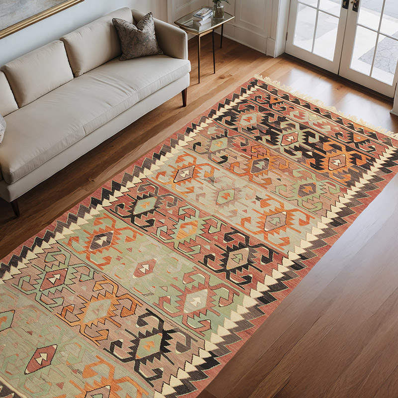 El Dokuma Vintage Halı - 164 cm x 344 cm - K0071906