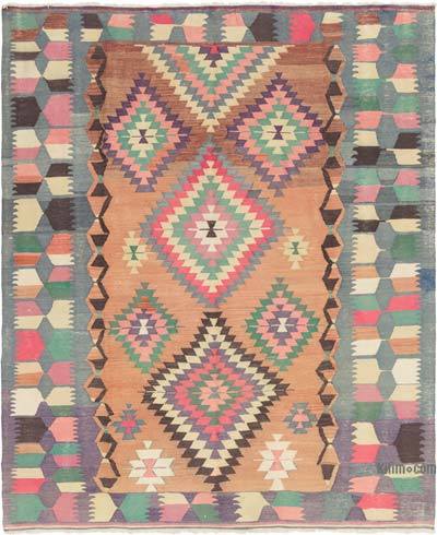 Vintage Manisa Kilim Rug - 6' 7" x 8'  (79" x 96")
