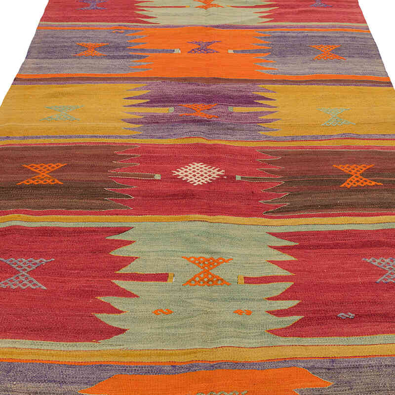 Vintage Sivas Kilim Rug - 4' 9" x 14'  (57" x 168") - K0071911
