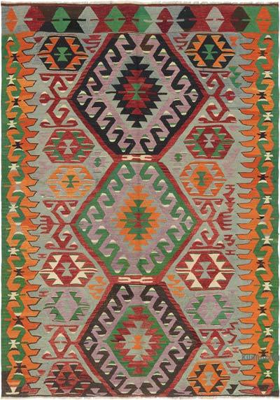 Vintage Milas Kilim Rug - 5' 9" x 8' 2" (69" x 98")
