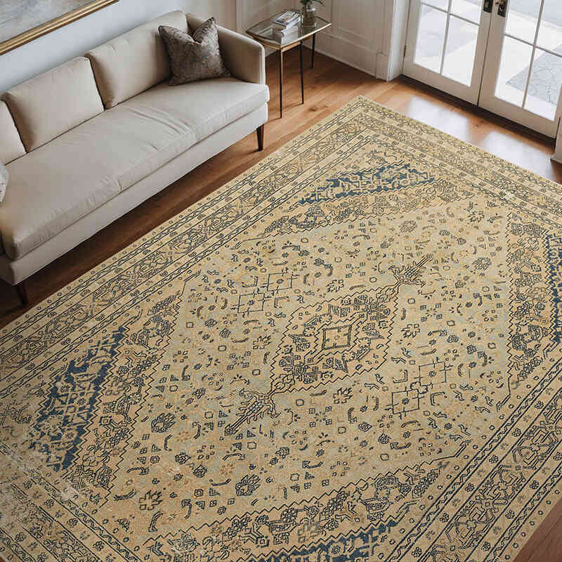 Vintage Hand-Knotted Oriental Rug - 8' 10" x 11' 7" (106" x 139") - K0071939