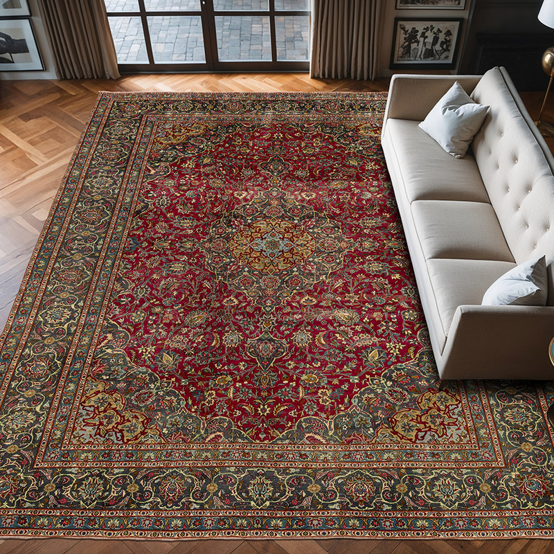 Alfombra Oriental Vintage Anudada a Mano - 295 cm x 381 cm - K0071944