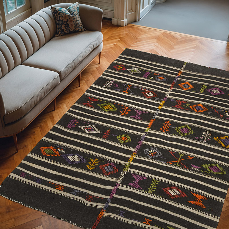 Alfombra Vintage Anatolian Kilim - 224 cm x 310 cm - K0071961