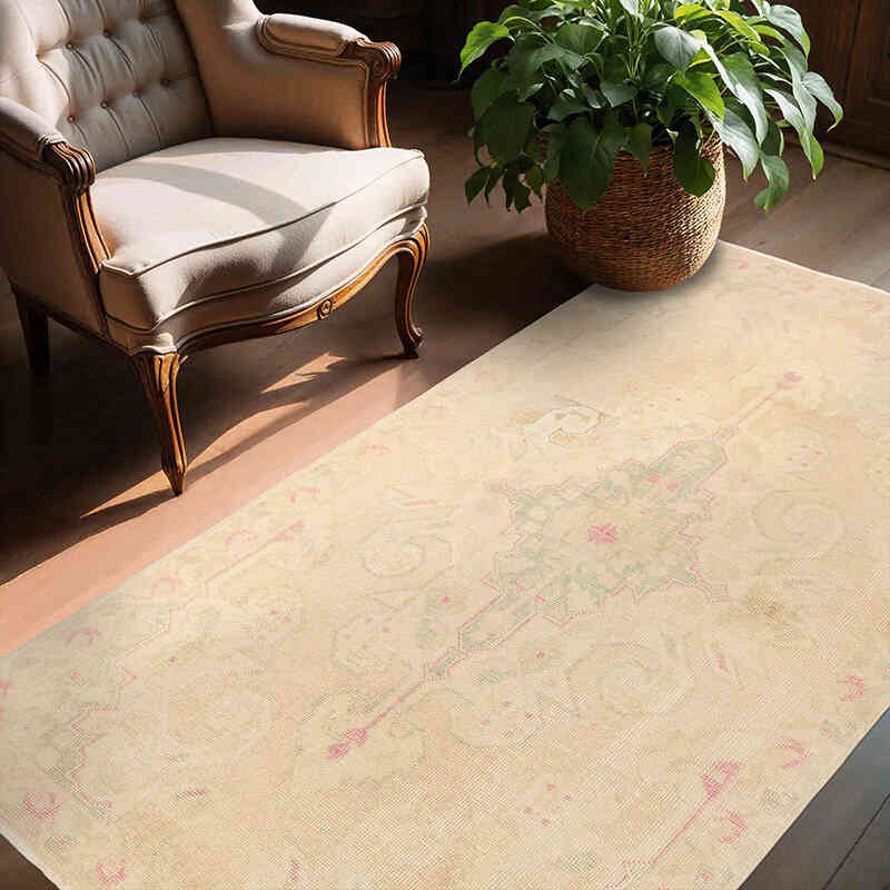 El Dokuma Vintage Halı - 138 cm x 218 cm - K0071970