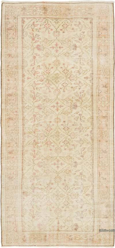 Alfombra Vintage Turca Anudada a Mano - 88 cm x 193 cm