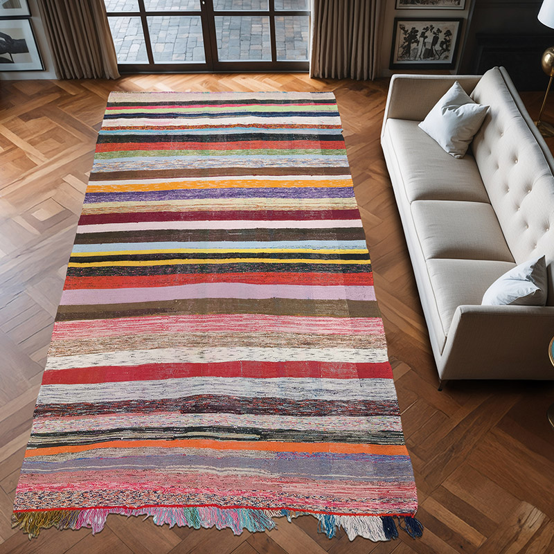 Pala Kilim (Chaput) Turco Vintage - 183 cm x 376 cm - K0071979