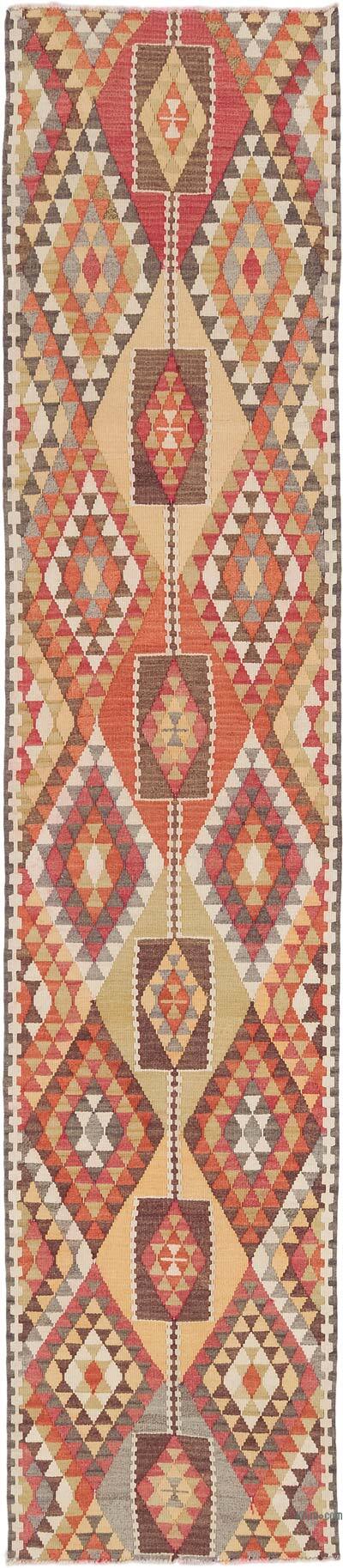 Vintage Tribal Kilim Runner - 2' 9" x 12' 7" (33" x 151")