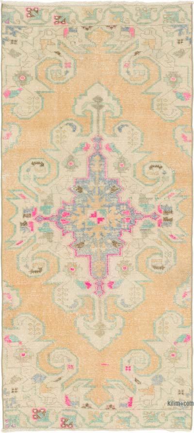Vintage Turkish Hand-Knotted Rug - 3' 3" x 7' 4" (39" x 88")