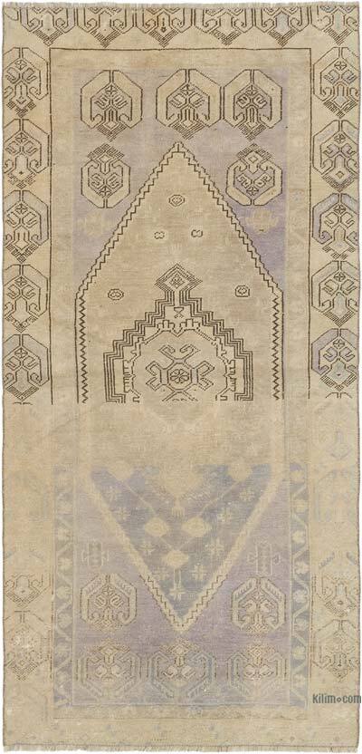 El Dokuma Vintage Halı - 101 cm x 207 cm