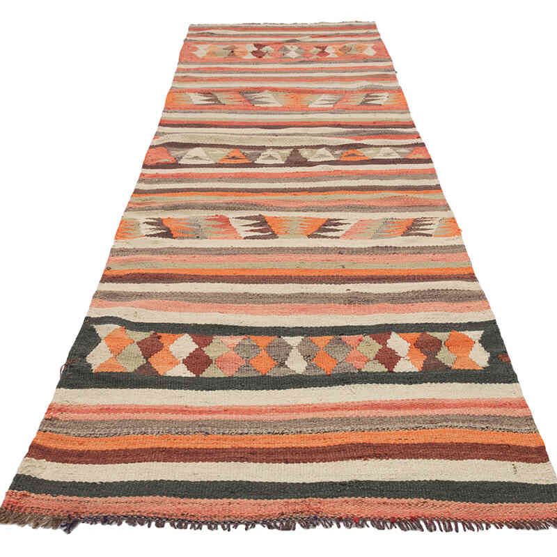 Vintage Tribal Kilim Runner - 3' 2" x 10' 7" (38" x 127") - K0071985