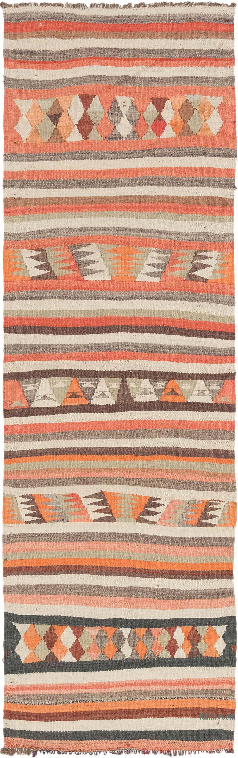Vintage Tribal Kilim Runner - 3' 2" x 10' 7" (38" x 127") - K0071985