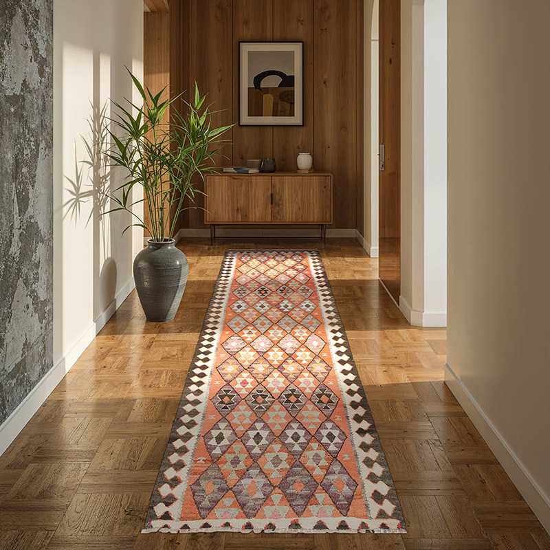 Alfombra Kilim Tribal Vintage - 90 cm x 260 cm - K0071989
