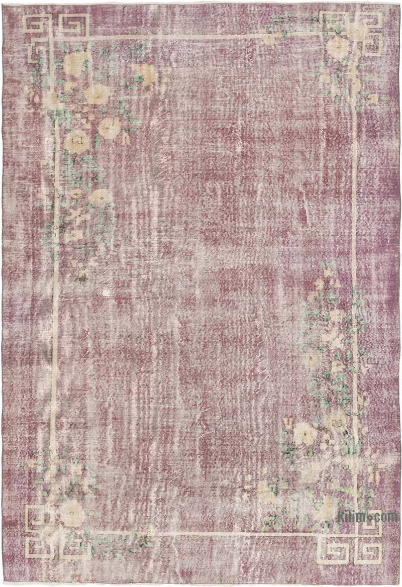 Vintage Turkish Hand-Knotted Rug - 6' 11" x 10'  (83" x 120") - K0071996