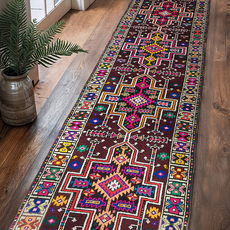Vintage Tribal Runner Rug - 3'  x 12'  (36" x 144") - K0072022