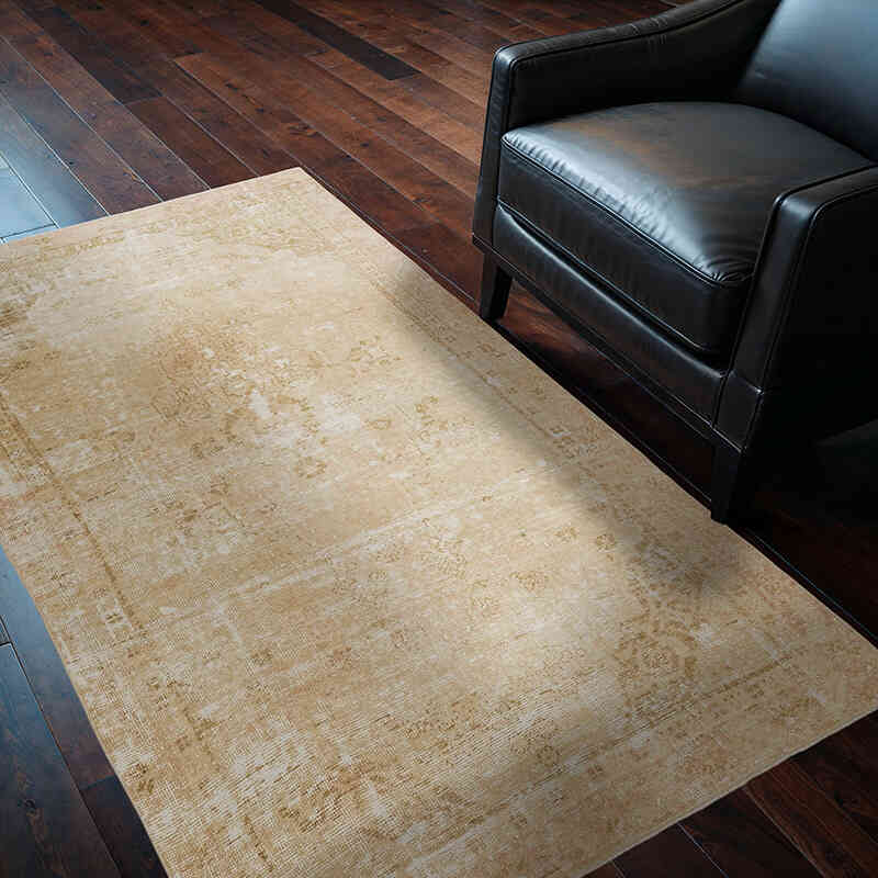 Alfombra Vintage Turca Anudada a Mano - 117 cm x 182 cm - K0072023