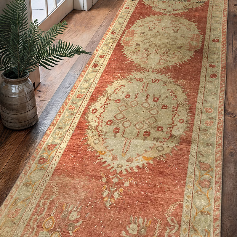 Alfombra Turca Vintage De Pasillo - 100 cm x 308 cm - K0072024